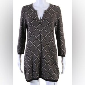 J. McLAUGHLIN Zip Front Crew Neck Knit SweaterDress/ Tunic